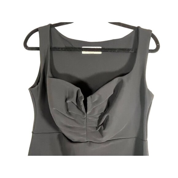 Chiara Boni Dress 14 Black Midi Bodycon Neutral Gala Formal LBD Old Money Luxury - Picture 12 of 12